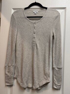 New Splendid Gray Thermal Forever Henley Size S